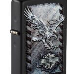 Zippo - Harley-Davidson┬о Iron Eagle - Color Image, Black Matte